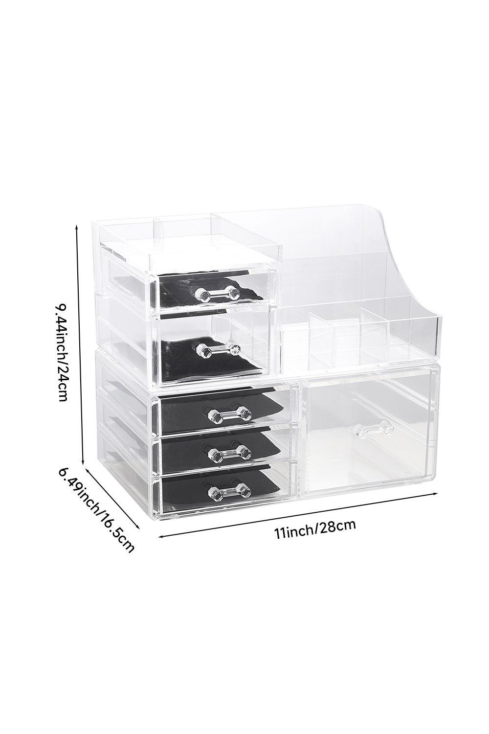 SHEONLY Large Clear Dustproof Makeup Storage Organizer Drawers Skin Care Cosmetic Display Cases image 6
