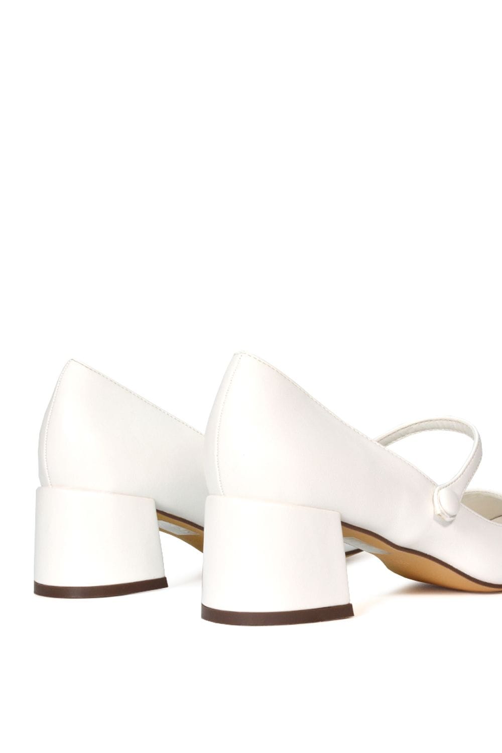 XY London 'Leneka' Low Block Heel Slip On Court Shoes With Front Strap image 5