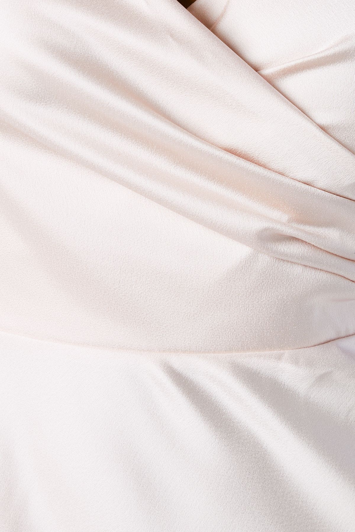 Oasis Puff Sleeve Satin Wrap Top Bridesmaid Dress Blush image 5