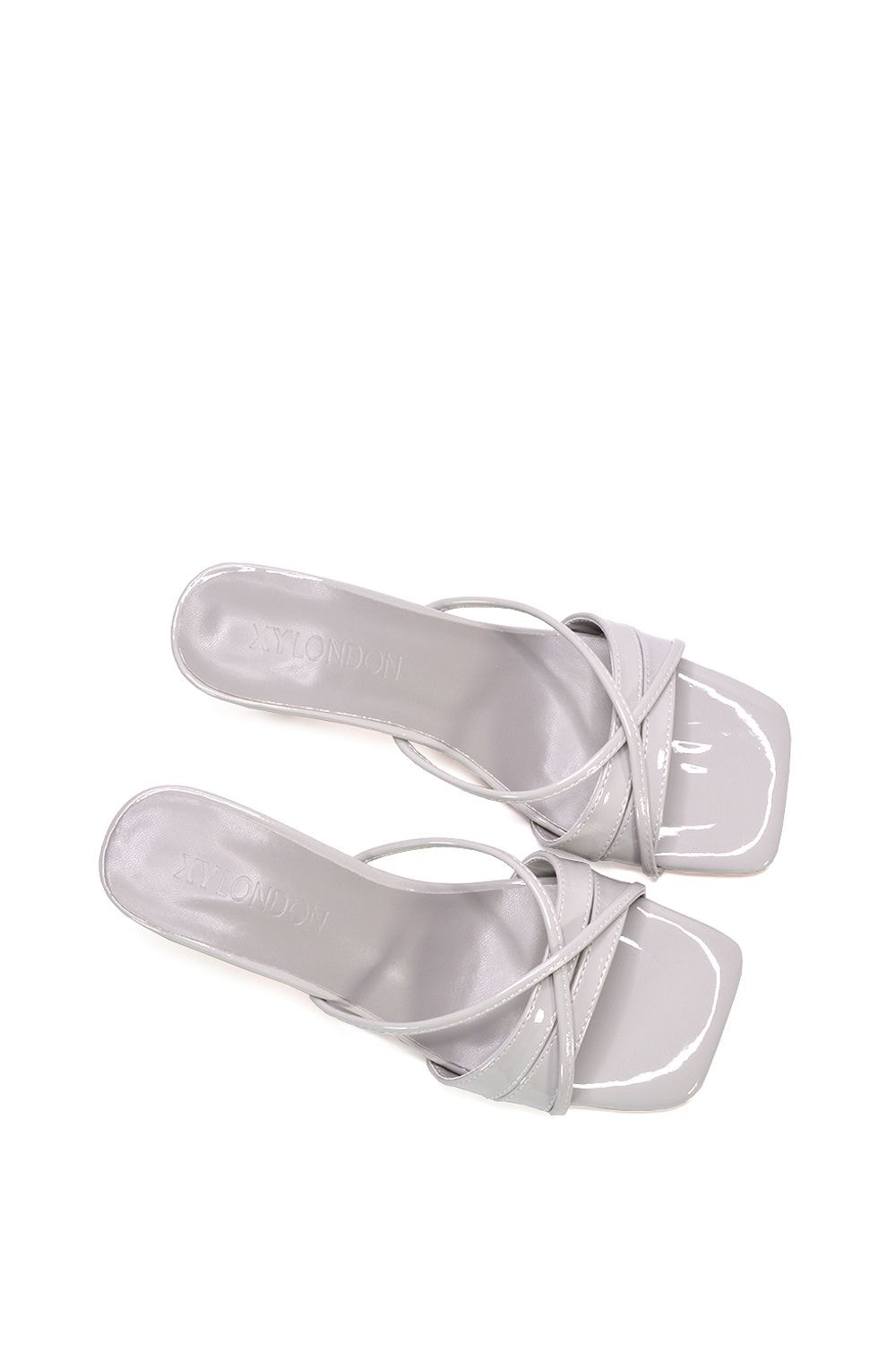 XY London 'Claudia' Mid Heeled Sandal Slip On Mules With Square Toe image 5