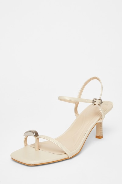 Quiz Nude Toe Thong Stiletto Heels