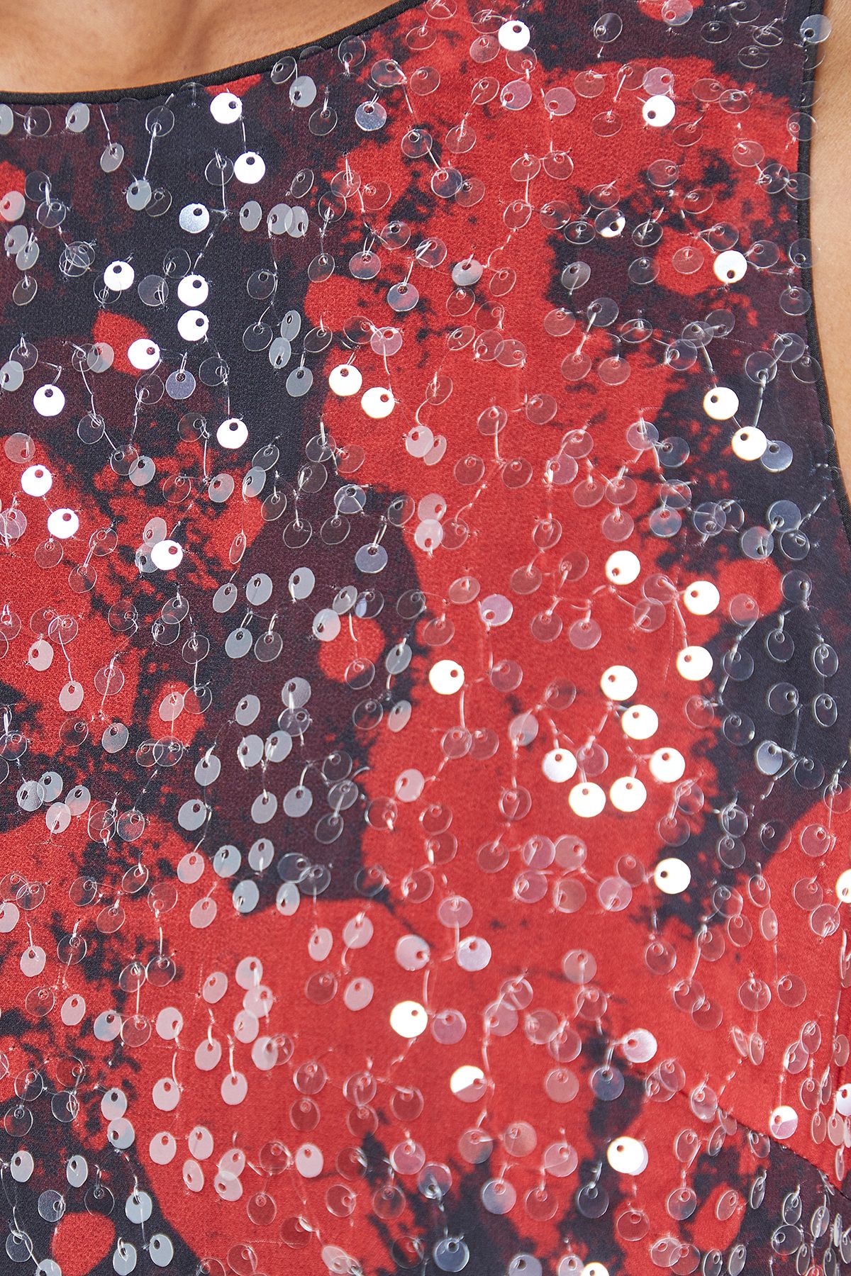 Warehouse Sequin Embellished Racer Midi Dress Multi image 5