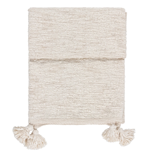 Yard Heath Cotton Blend Tassel Throw