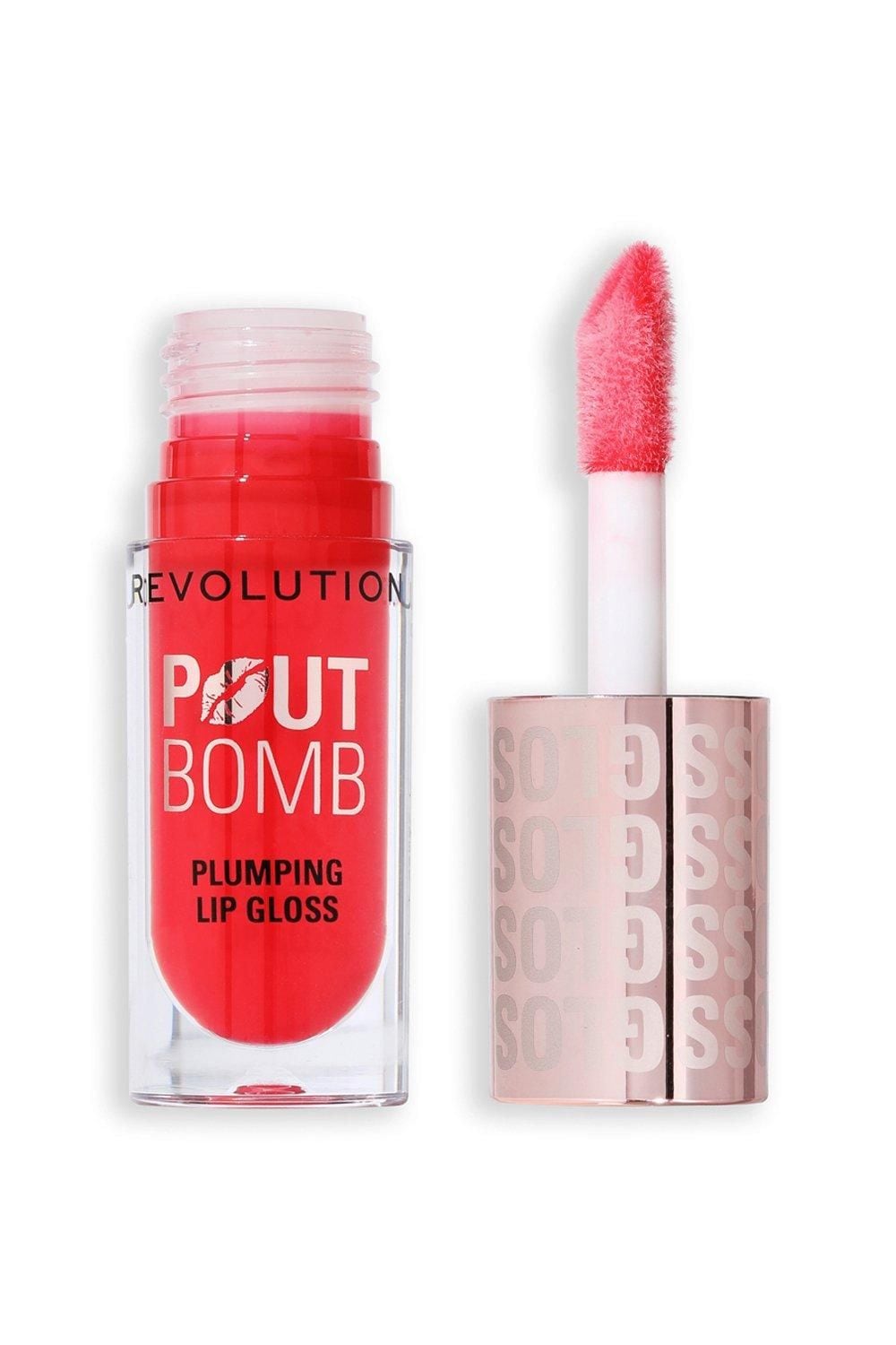Revolution Pout Bomb Plumping Lip Gloss Cherry Sheer Red image 1