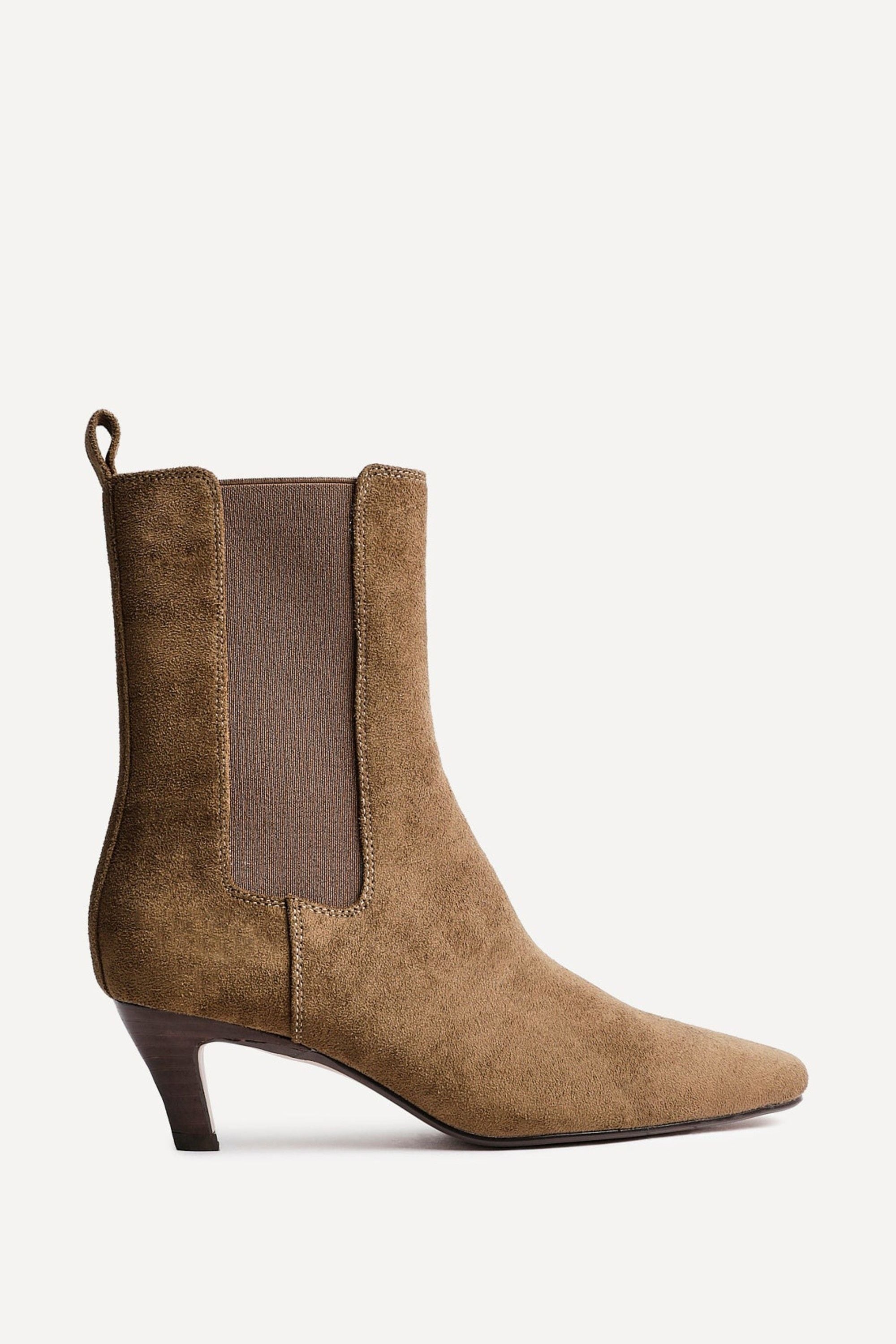 Linzi Ritual Sand Faux Suede Kitten Heel Chelsea Boot image 1
