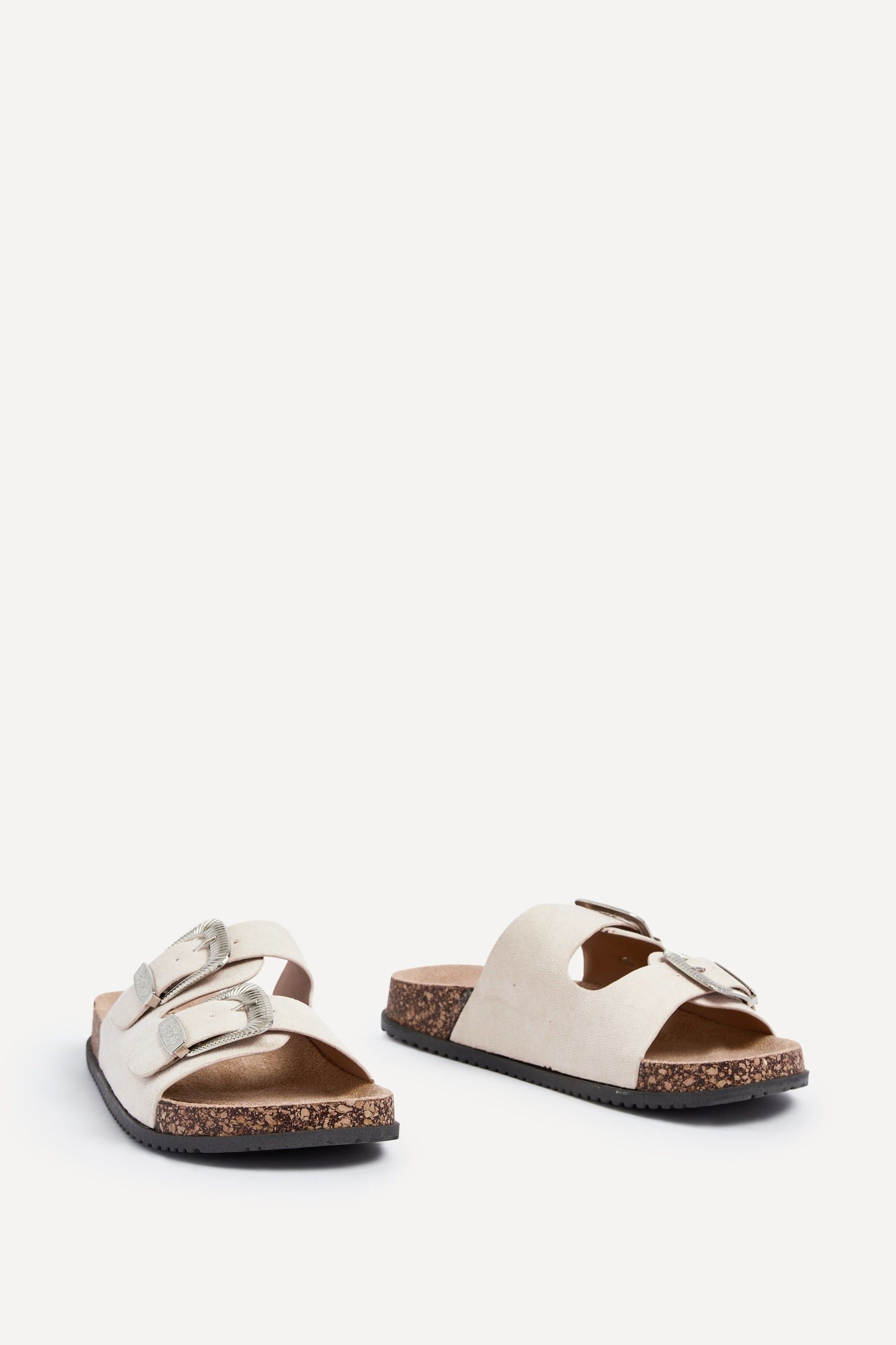Linzi Marlow Beige Western Buckle Sandals image 3
