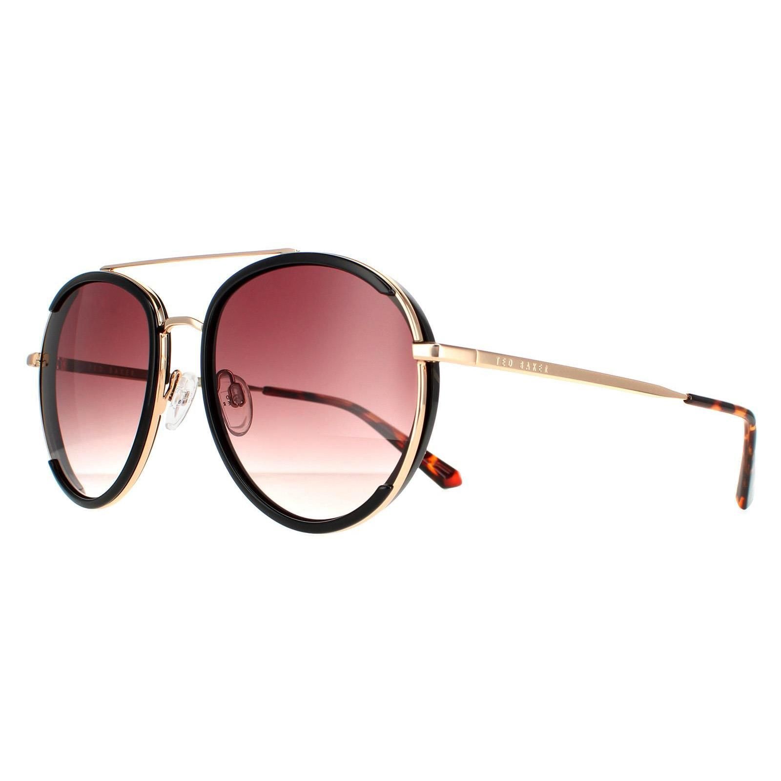 Ted Baker Aviator Black Gold Brown Gradient TB1638 Gaia image 2
