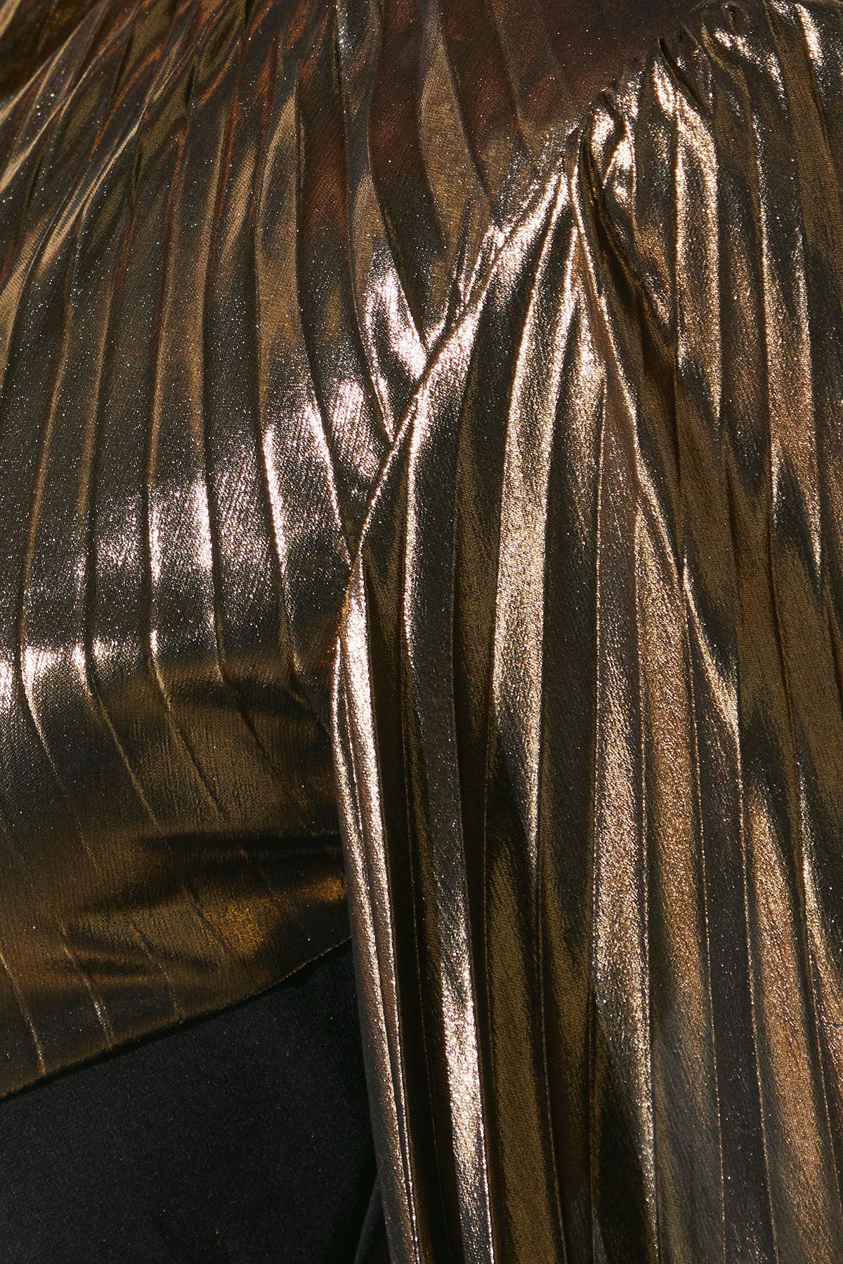 Coast Party Metallic Long Sleeve Mini Dress Dark Bronze image 5