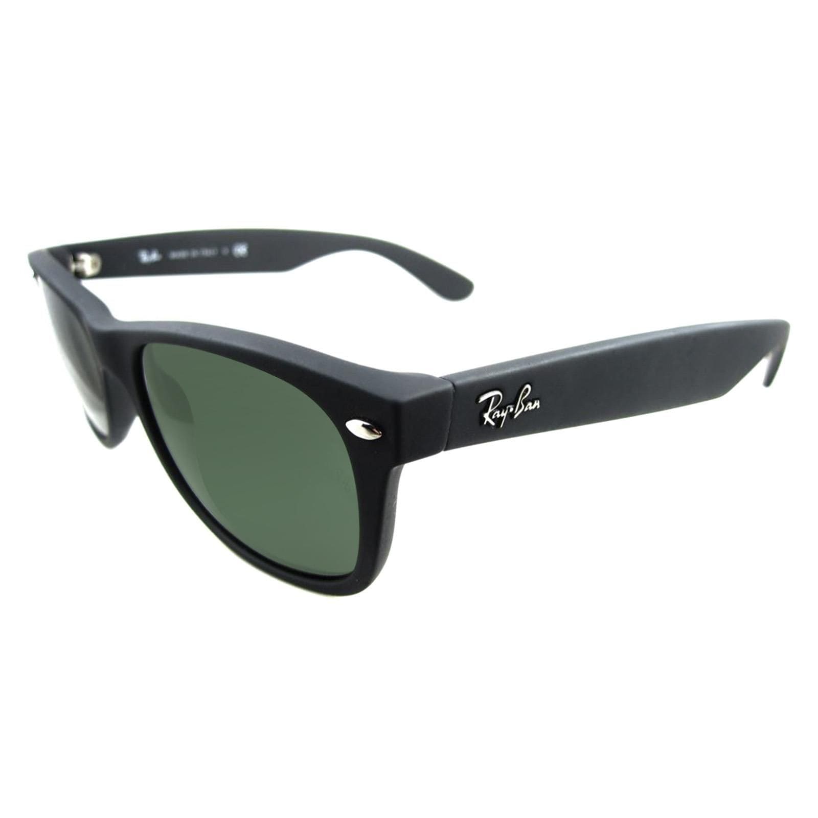 Ray-Ban Rectangle Black Rubber Green New Wayfarer 2132 Sunglasses image 2