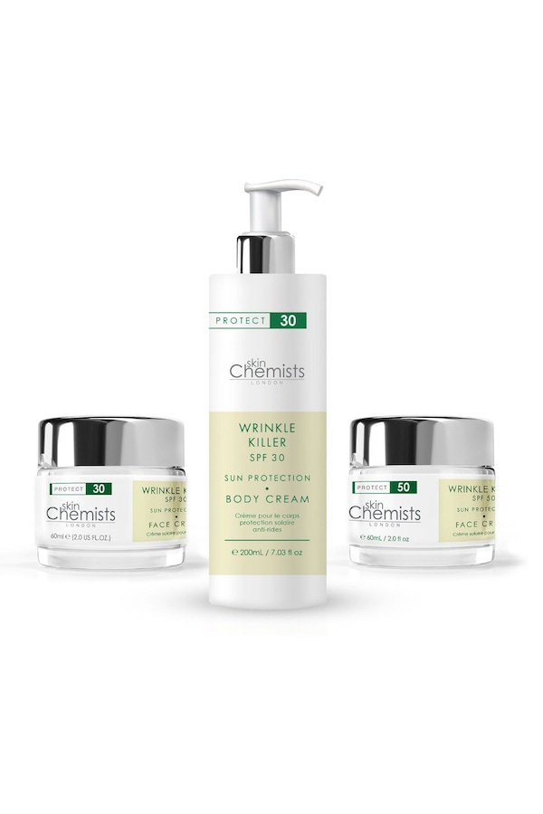 skinChemists professional Wrinkle Killer SPF 50 + 30 Body Cream & Day Moisturiser