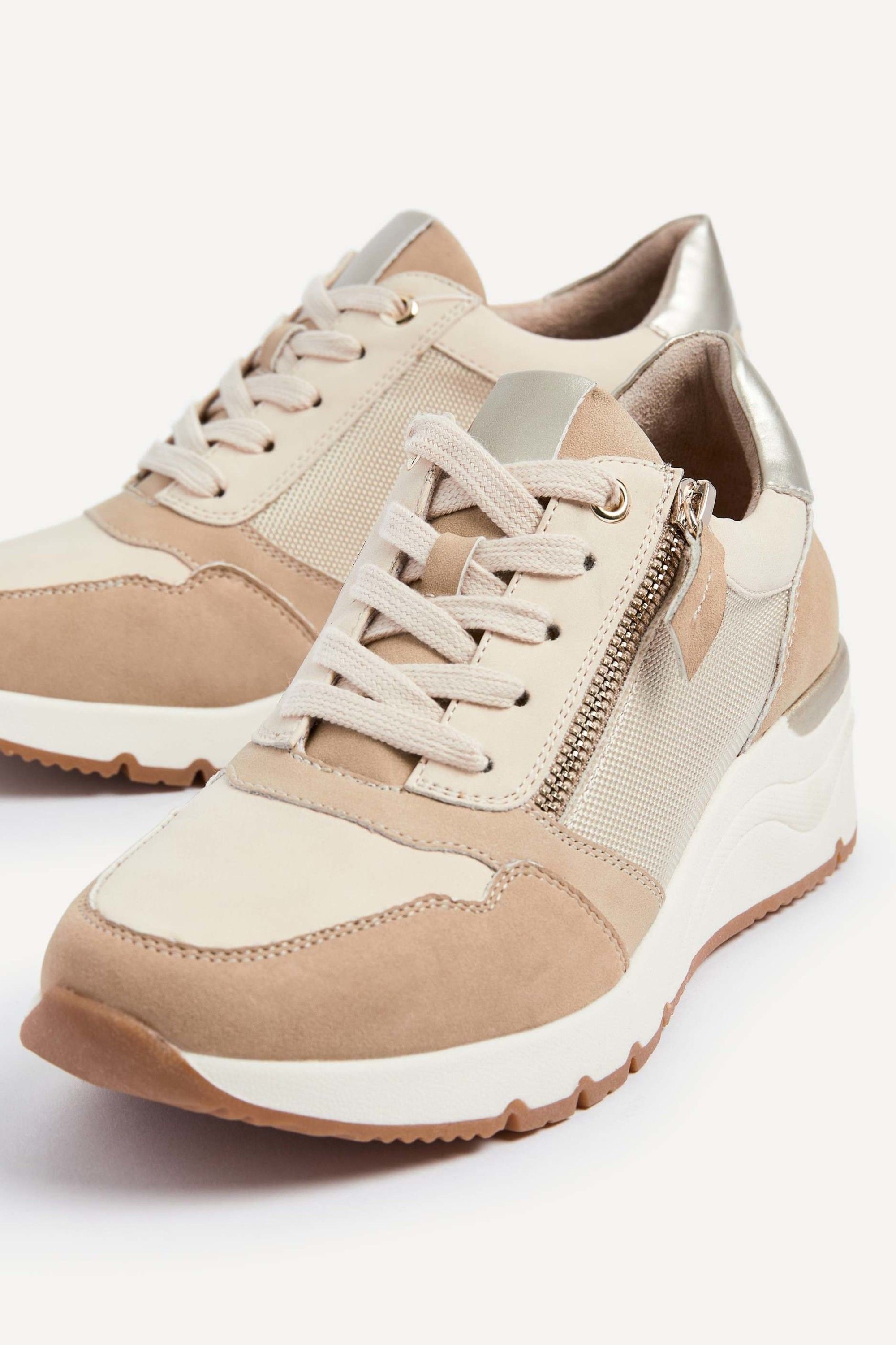 Linzi Luca Nude Wedge Trainer image 4