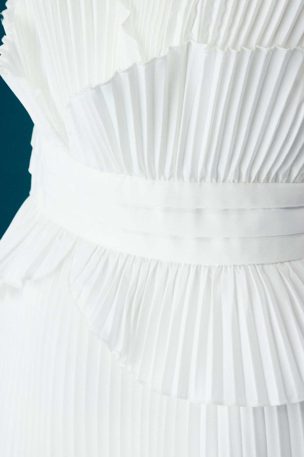 Coast Coast Muse Frill Front Volume Midi Dress White image 5