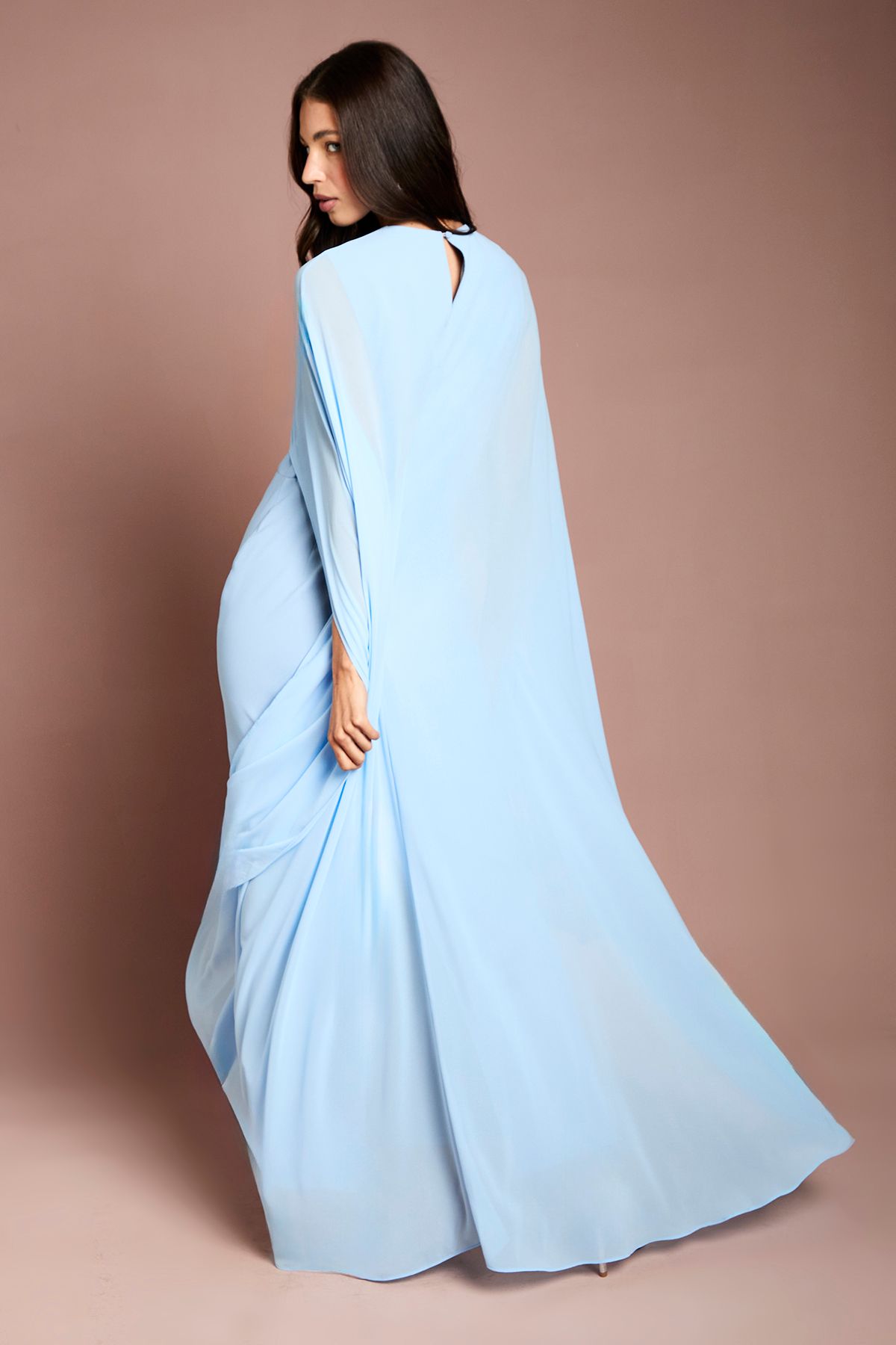 Coast Cape Sleeve Maxi Dress Pale Blue image 3