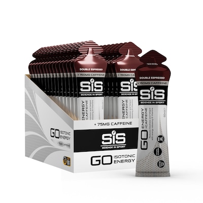 Science in Sport GO Energy +Caffeine 60ml Gel - Double Espresso - 30 Pack