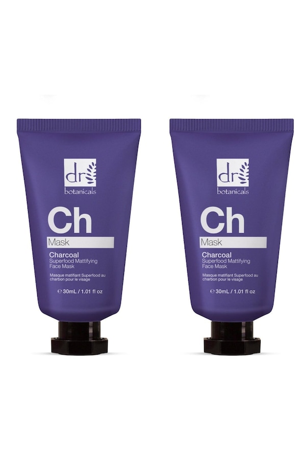 Dr. Botanicals Charcoal Superfood Mattifying Face Mask 30ml x 2 Duo Set