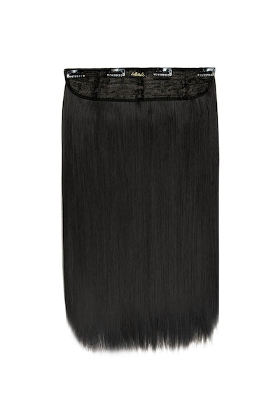 Lullabellz Thick 18 1 Piece Straight Clip In Hair Extensions Natural Black