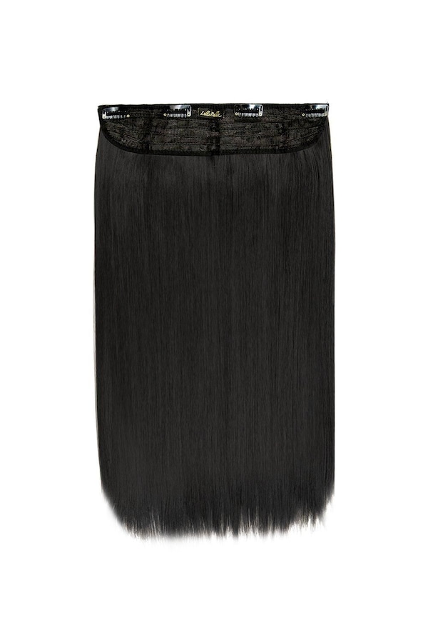 Lullabellz Thick 18 1 Piece Straight Clip In Hair Extensions Natural Black