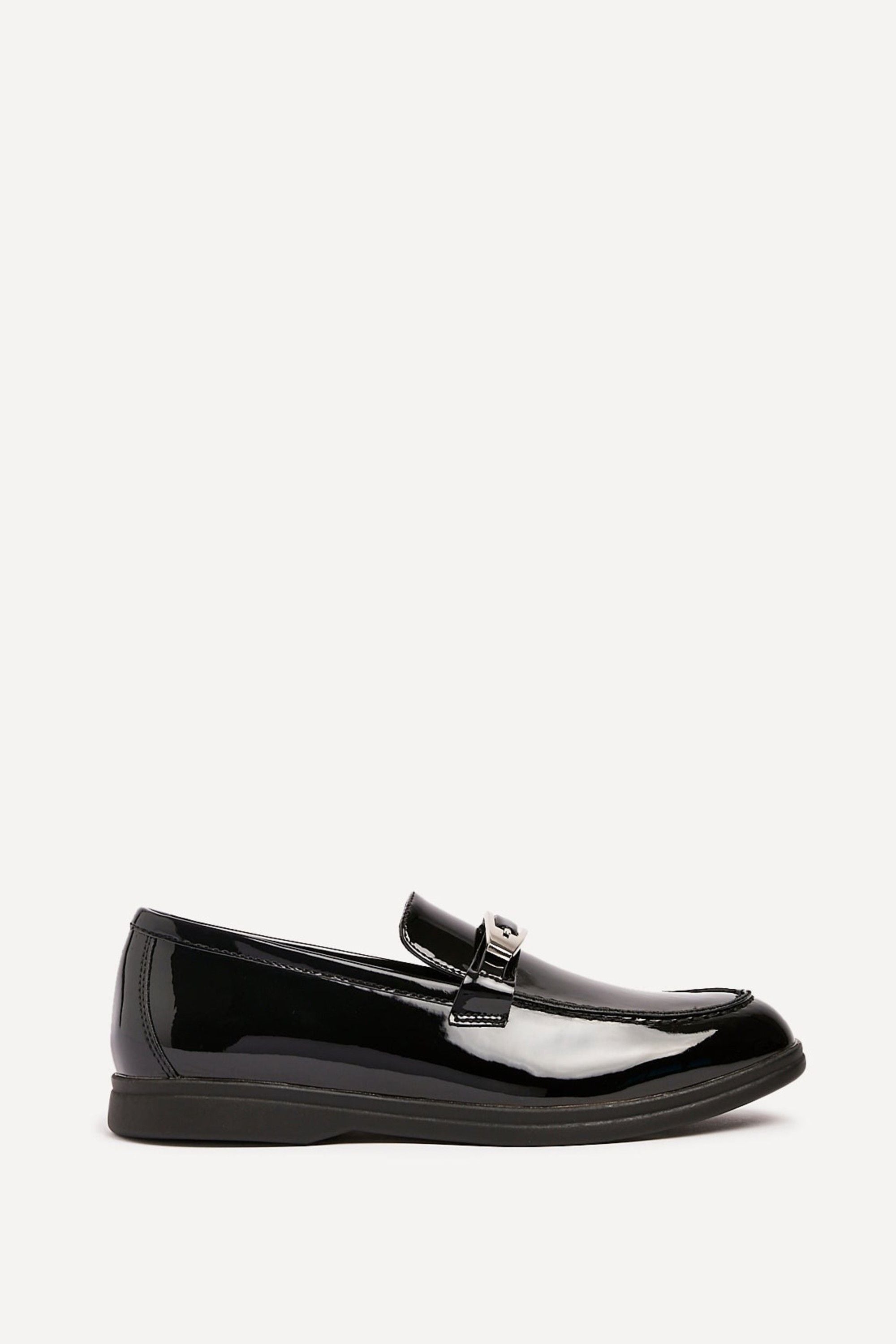 Linzi Script Black Patent Slip On Loafer