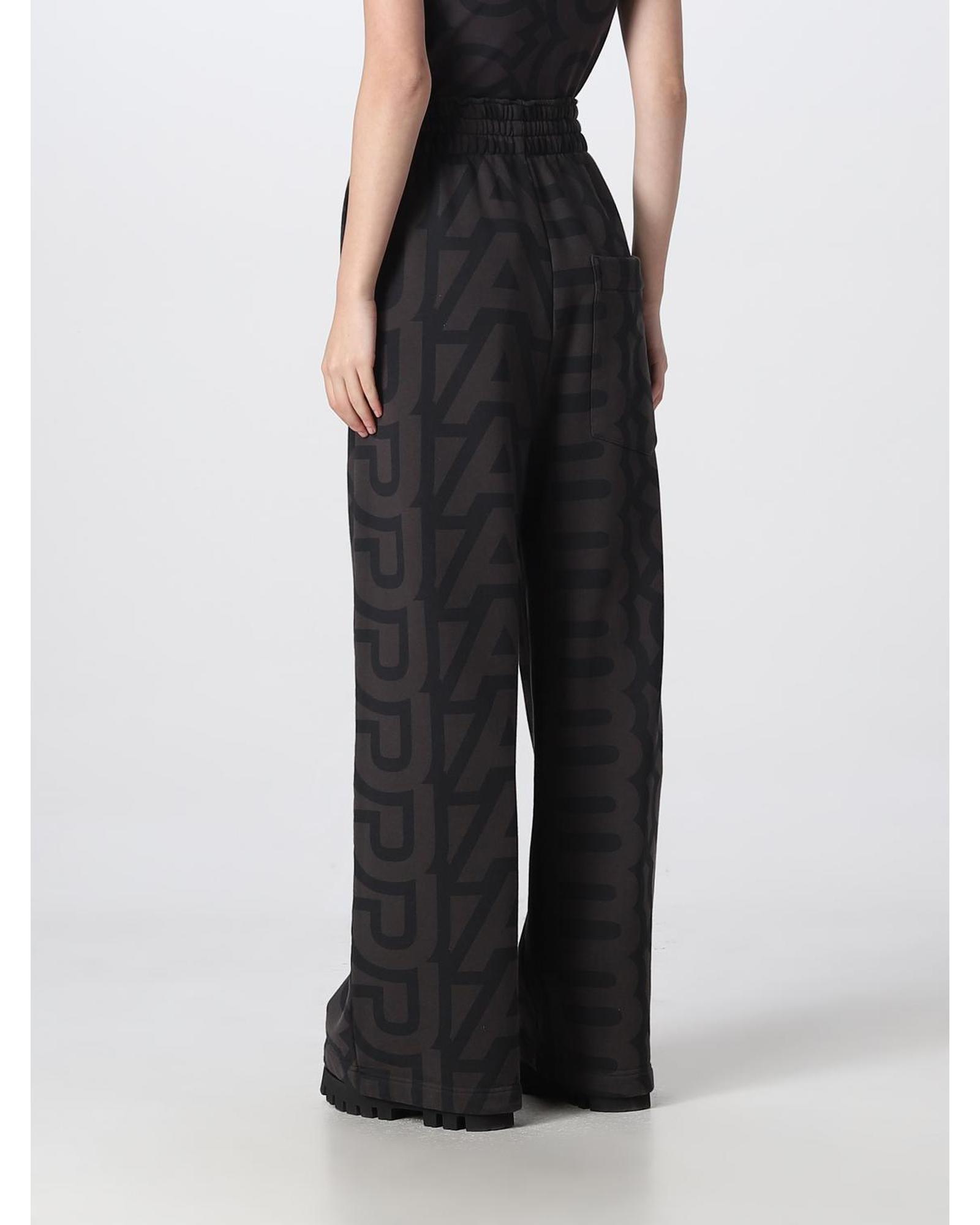Marc Jacobs Wide Leg AllOver Logo Print Trousers Wo - Black Pants image 3
