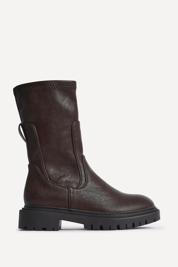 Linzi Peggy Brown Mid-Length Chelsea Boots