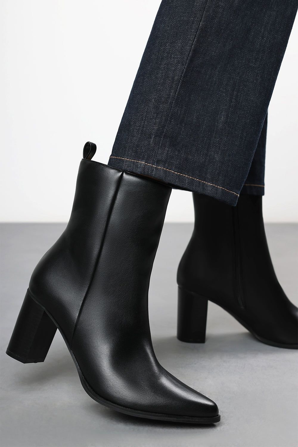 Where's That From 'Greta' Faux Leather Pointed Toe Ankle Boots With Block Heel image 2