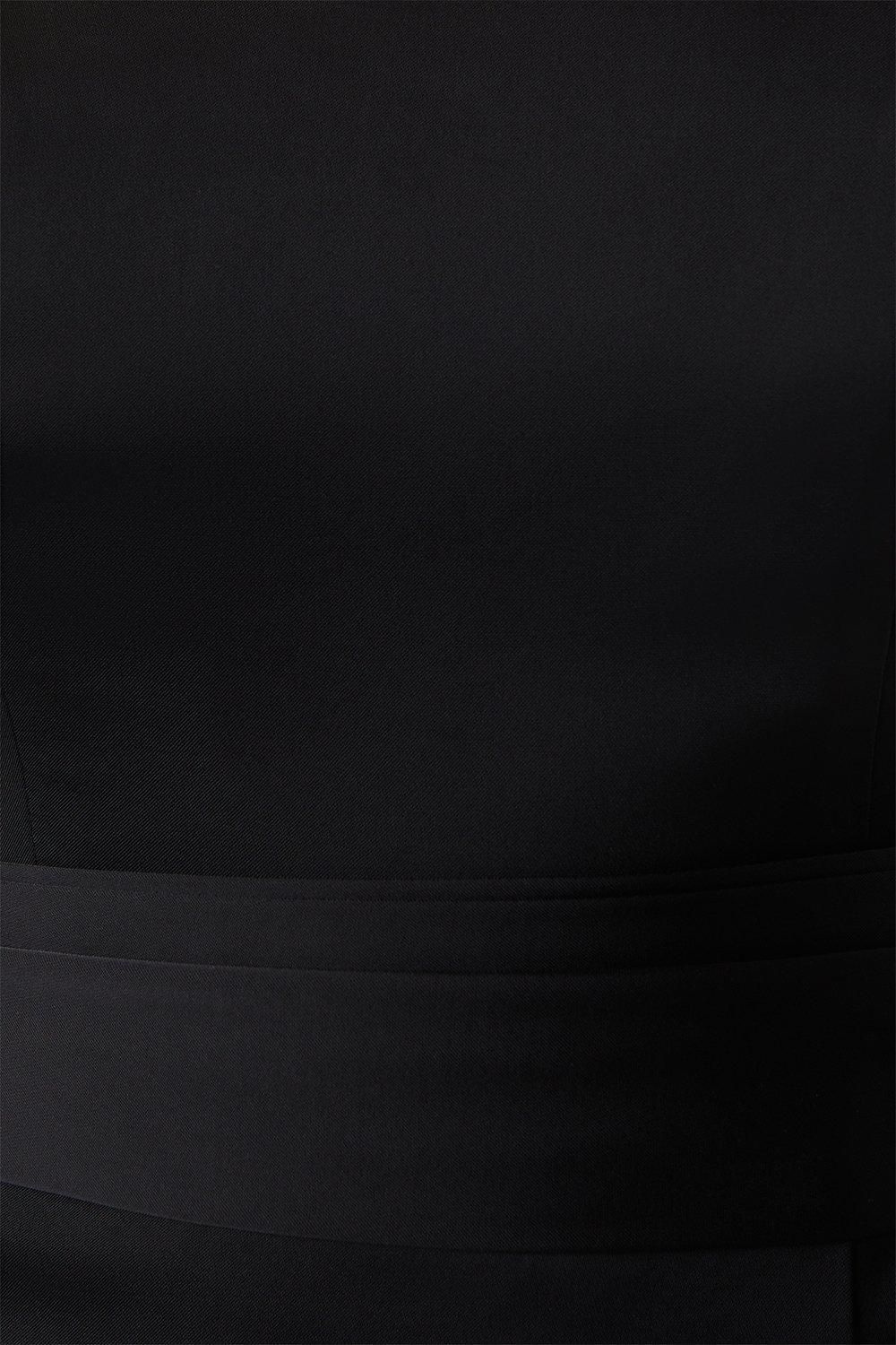 Coast Bandeau Satin Bridesmaid Maxi Dress With Removable Sash Black image 5