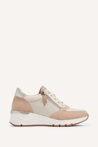 Linzi Luca Nude Wedge Trainer