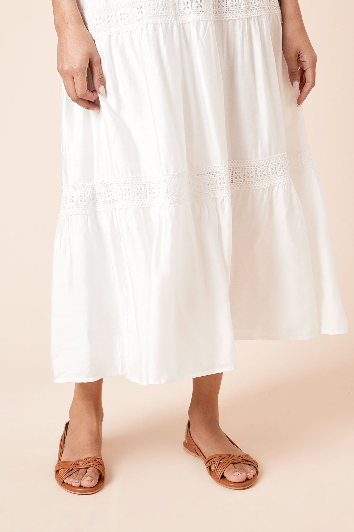 Dorothy Perkins Jocelyn Real Leather Hurache Flat Sandals Tan image 2