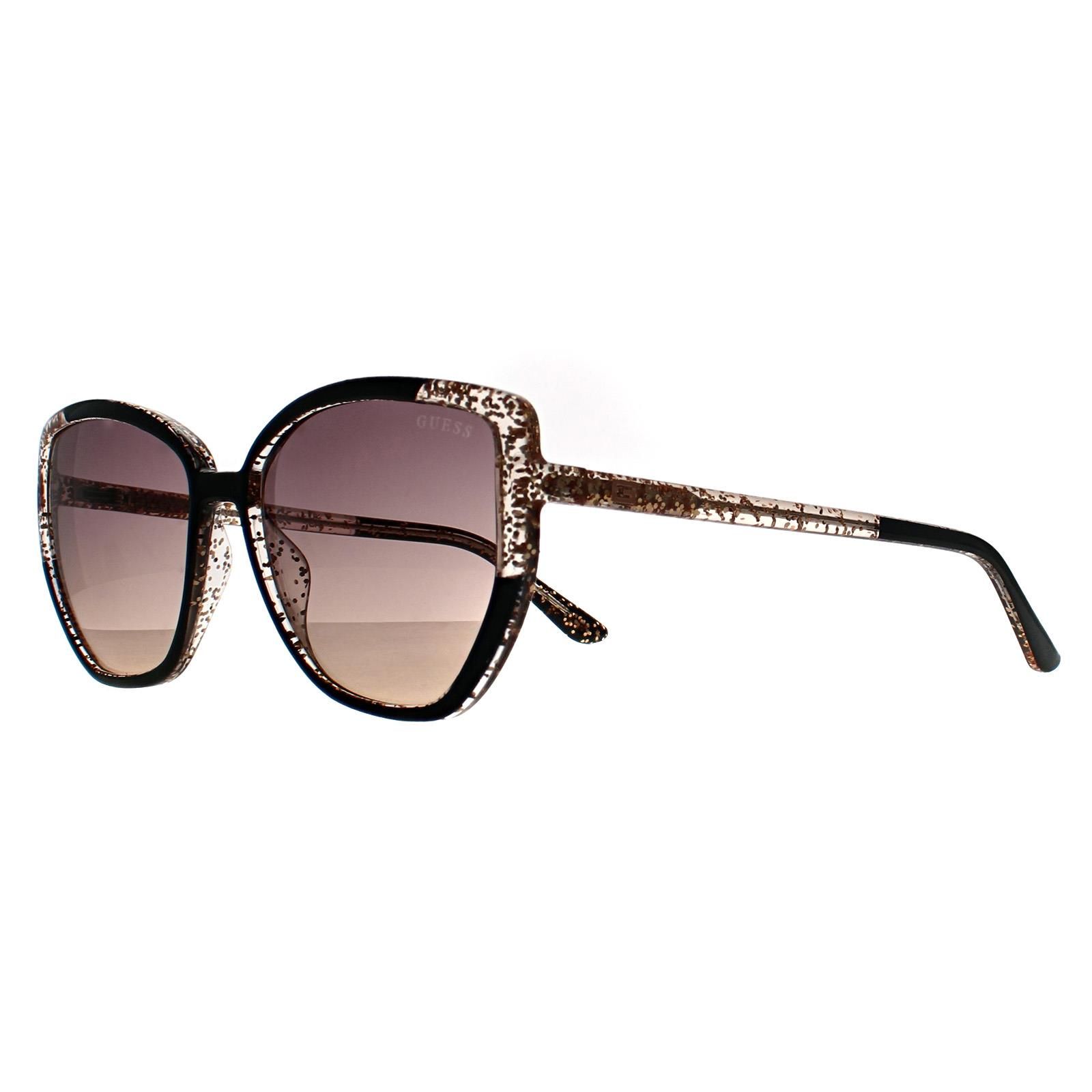 Guess Cat Eye Shiny Black Glitter Gold Violet Mirror Gradient GU7882 image 2