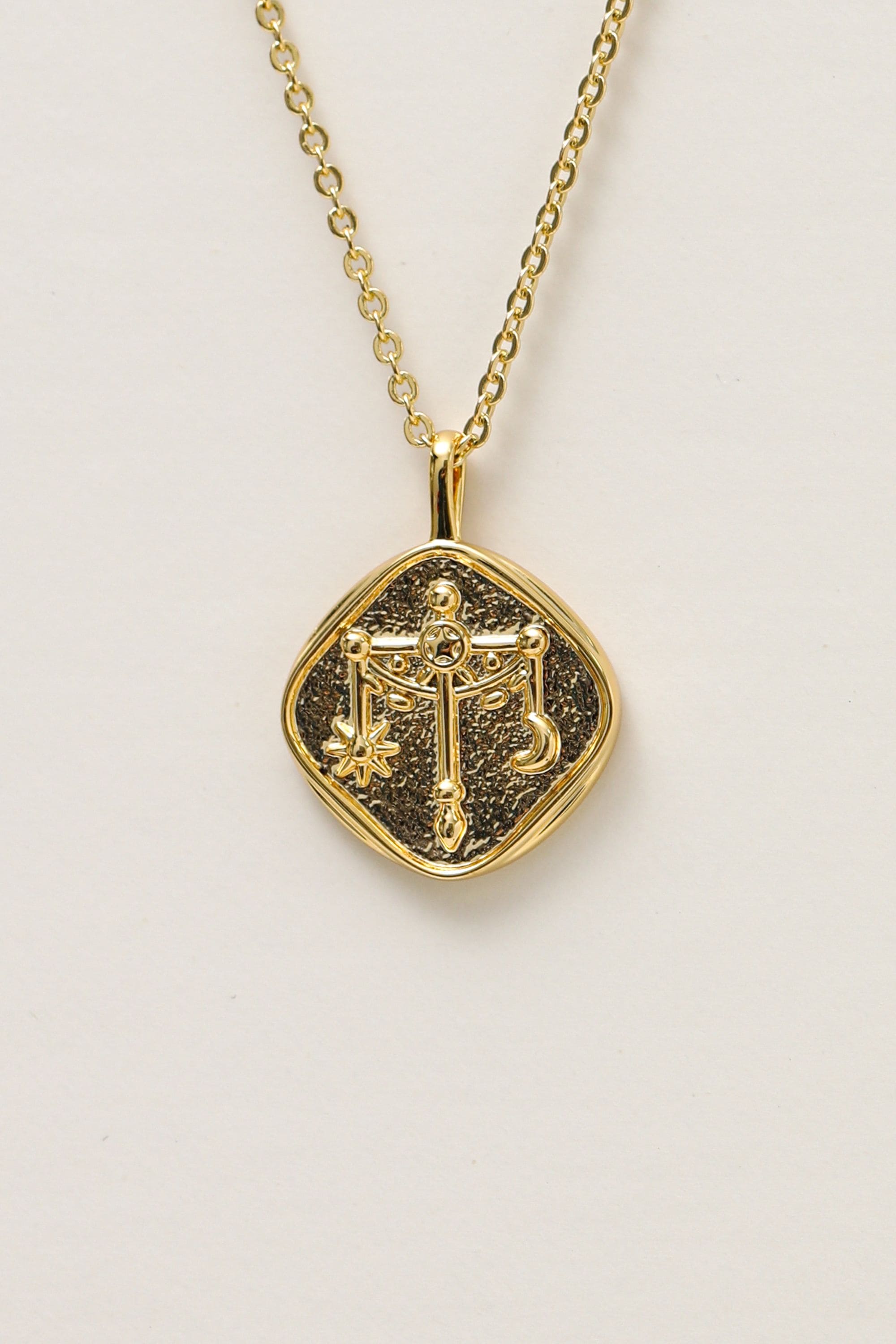 Jon Richard Gold Plated Molten Horoscope Pendant - Libra image 1