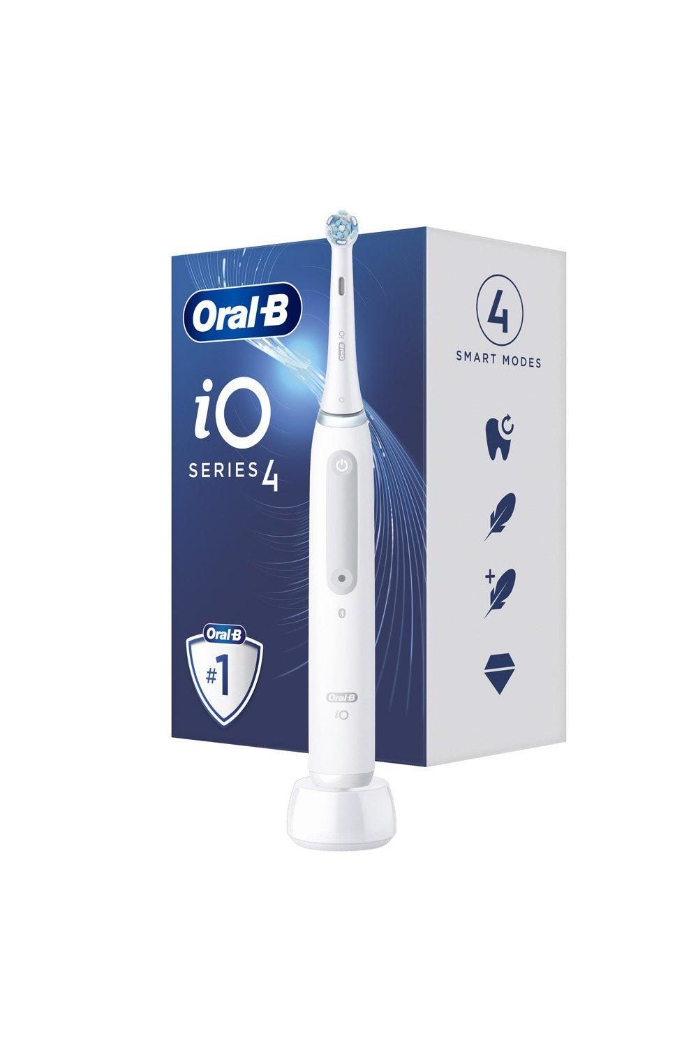 Oral B iO4 White Electric Rechargeable Toothbrush White image 4