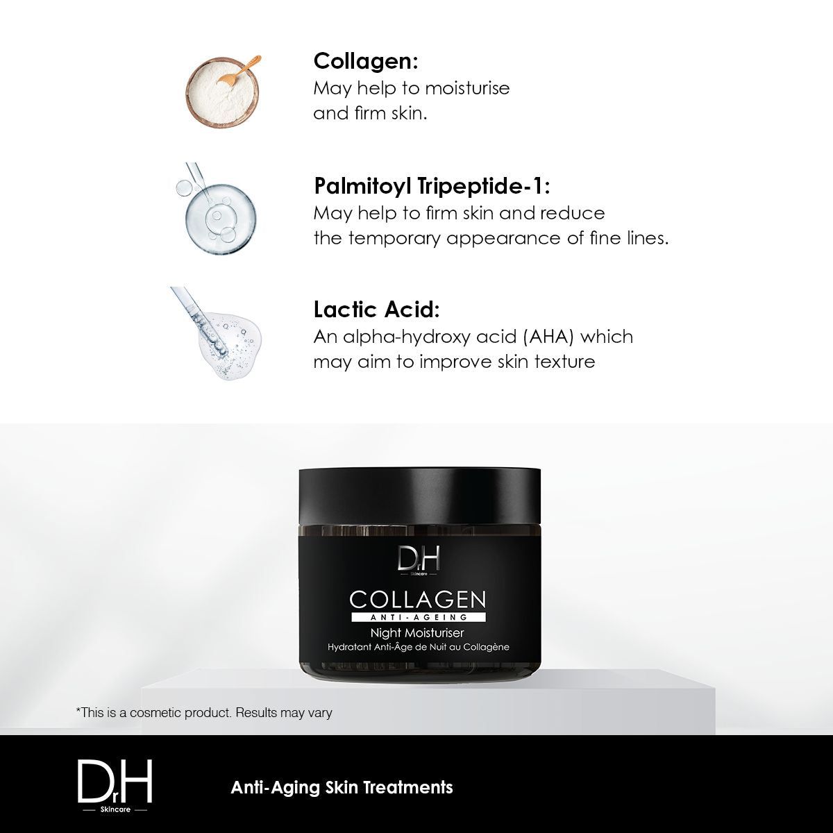 Dr H Collagen Anti-Ageing Night Moisturiser 60ml image 4