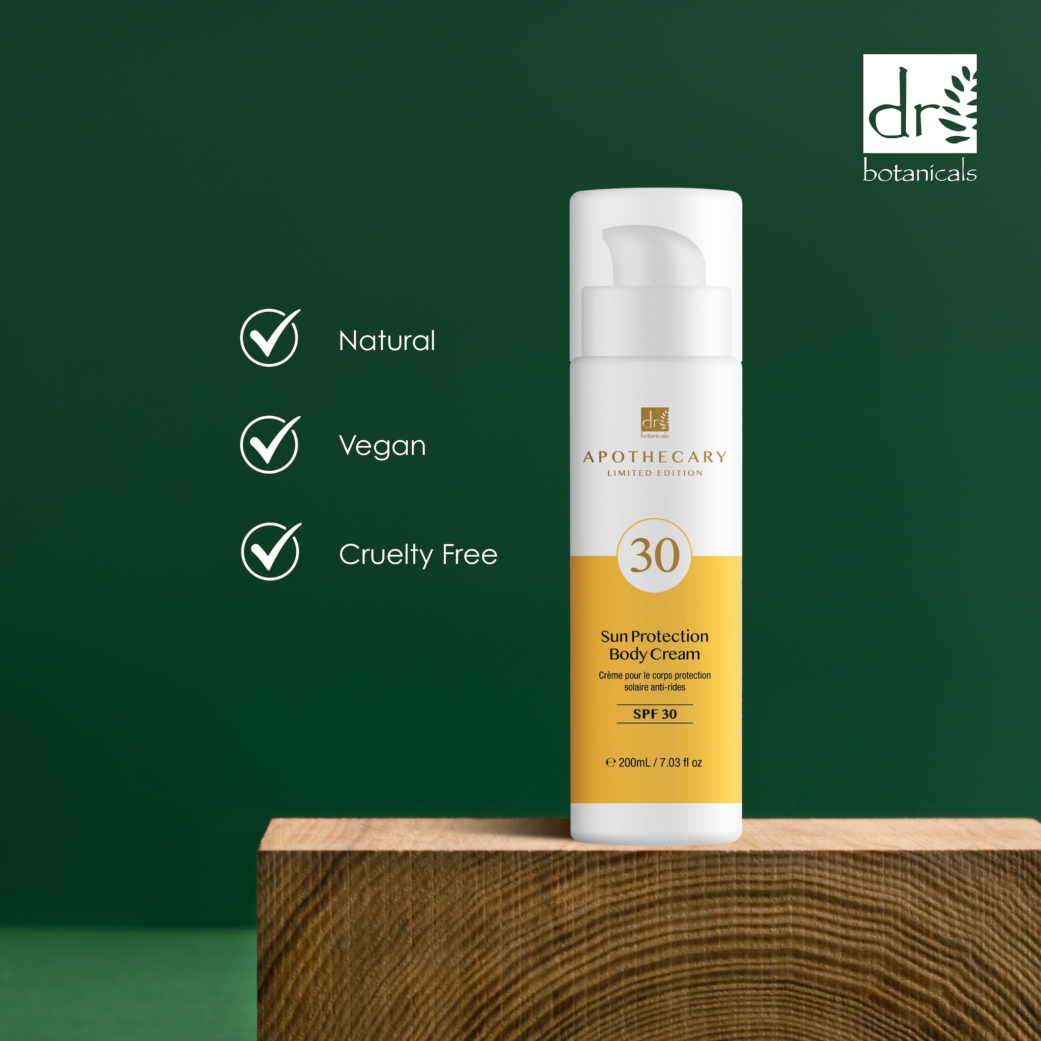 Dr. Botanicals SPF 30 Body Cream 200ml image 4