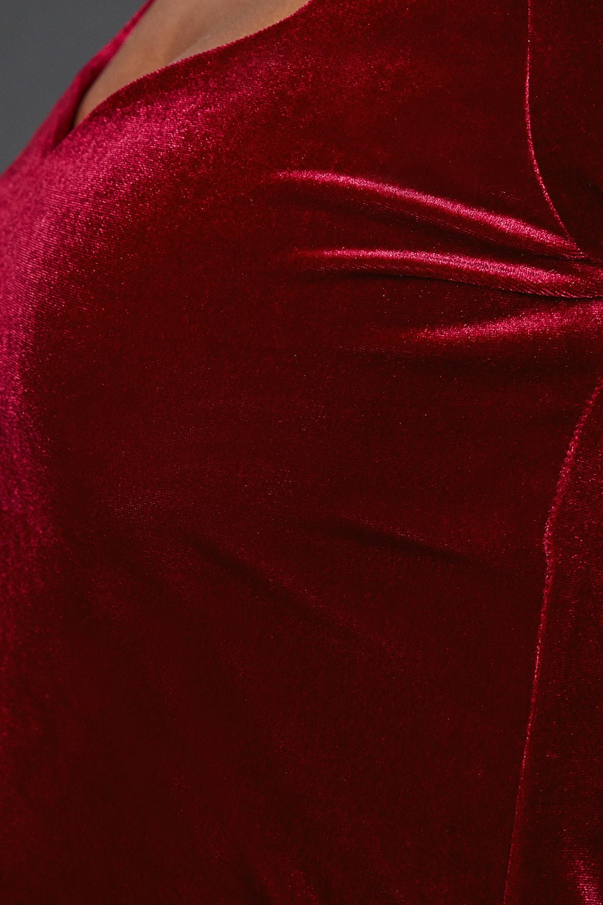 Dorothy Perkins Velvet Sweetheart Neck Top Berry image 5