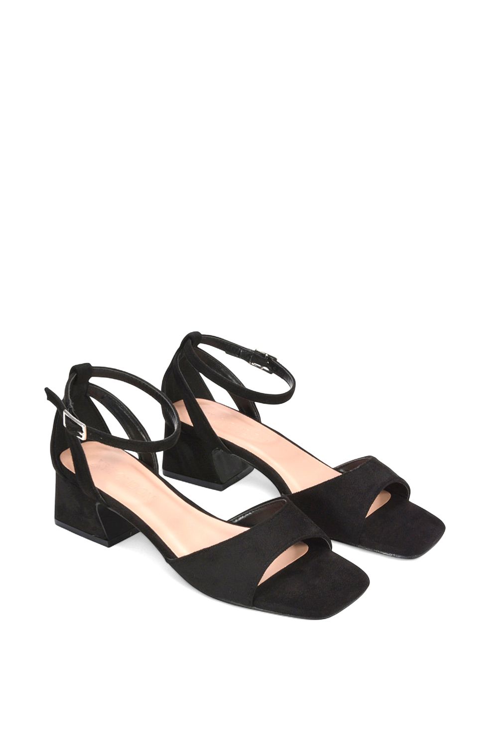 XY London 'Hayley' Strappy Block Low Heel Sandals With Cut Out image 5
