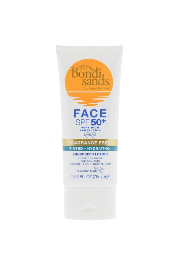 Bondi Sands Hydrating Tinted Face Lotion Fragrance Free Spf 50+ 75ml Multi