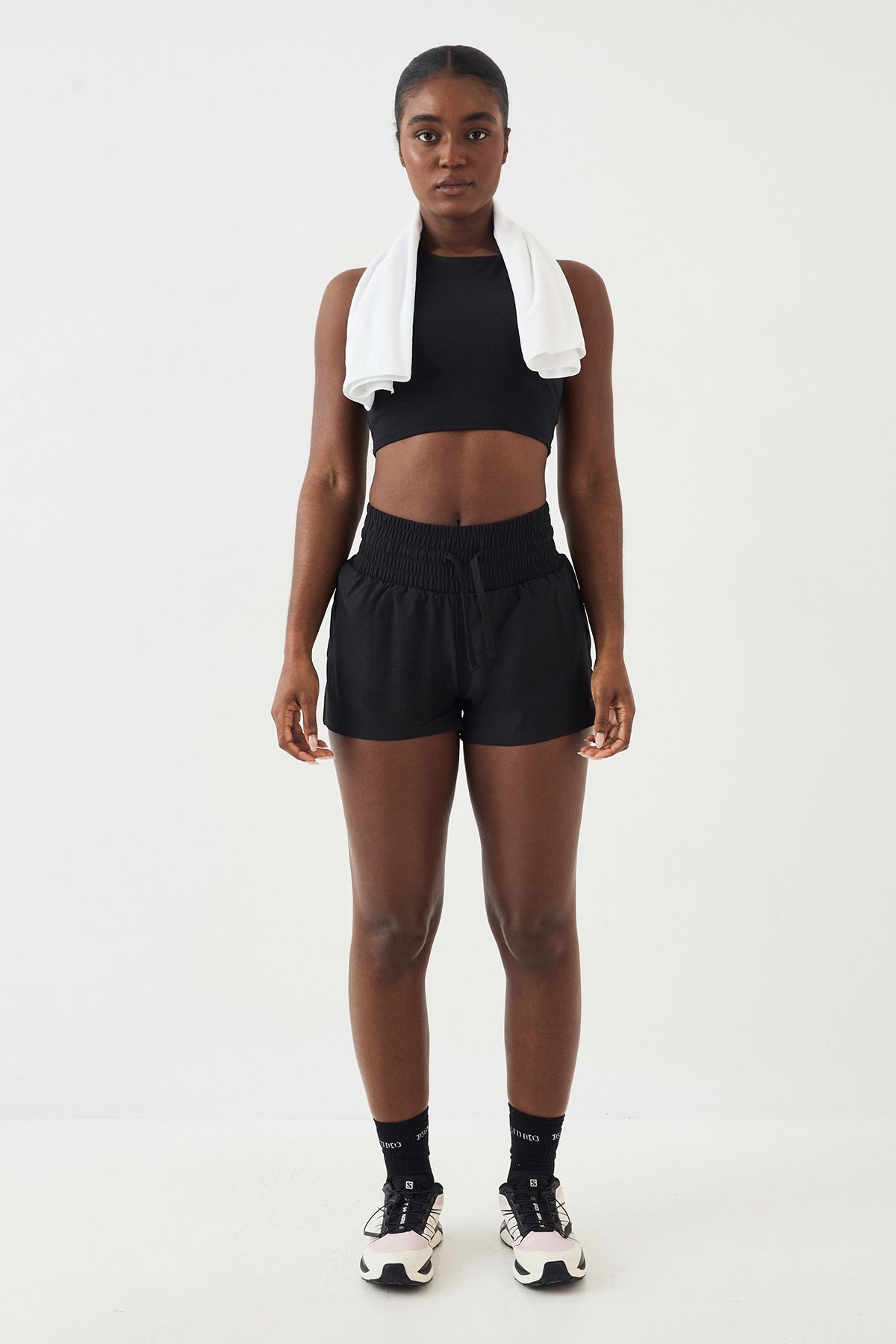 DSGN Studio DSGN Studio High Waist Deep Waistband Running Short Black image 5