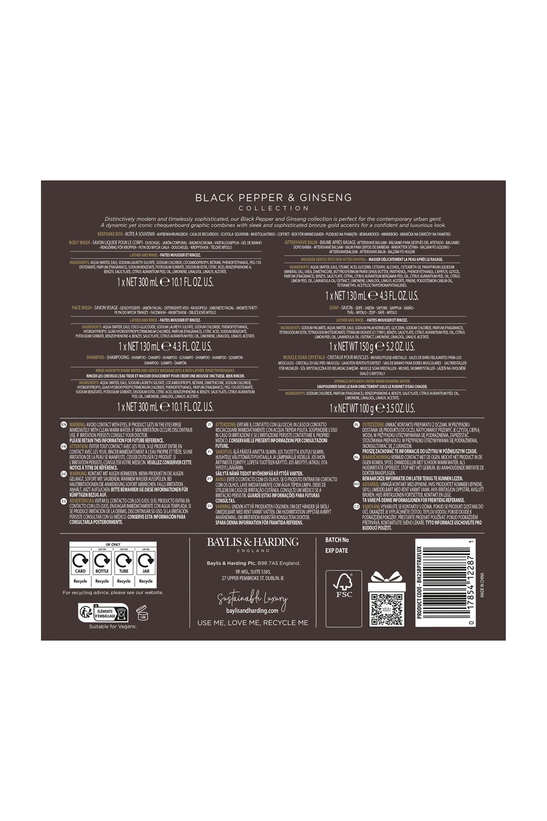 Baylis & Harding Black Pepper & Ginseng Men's Discovery Gift Set Multi image 7