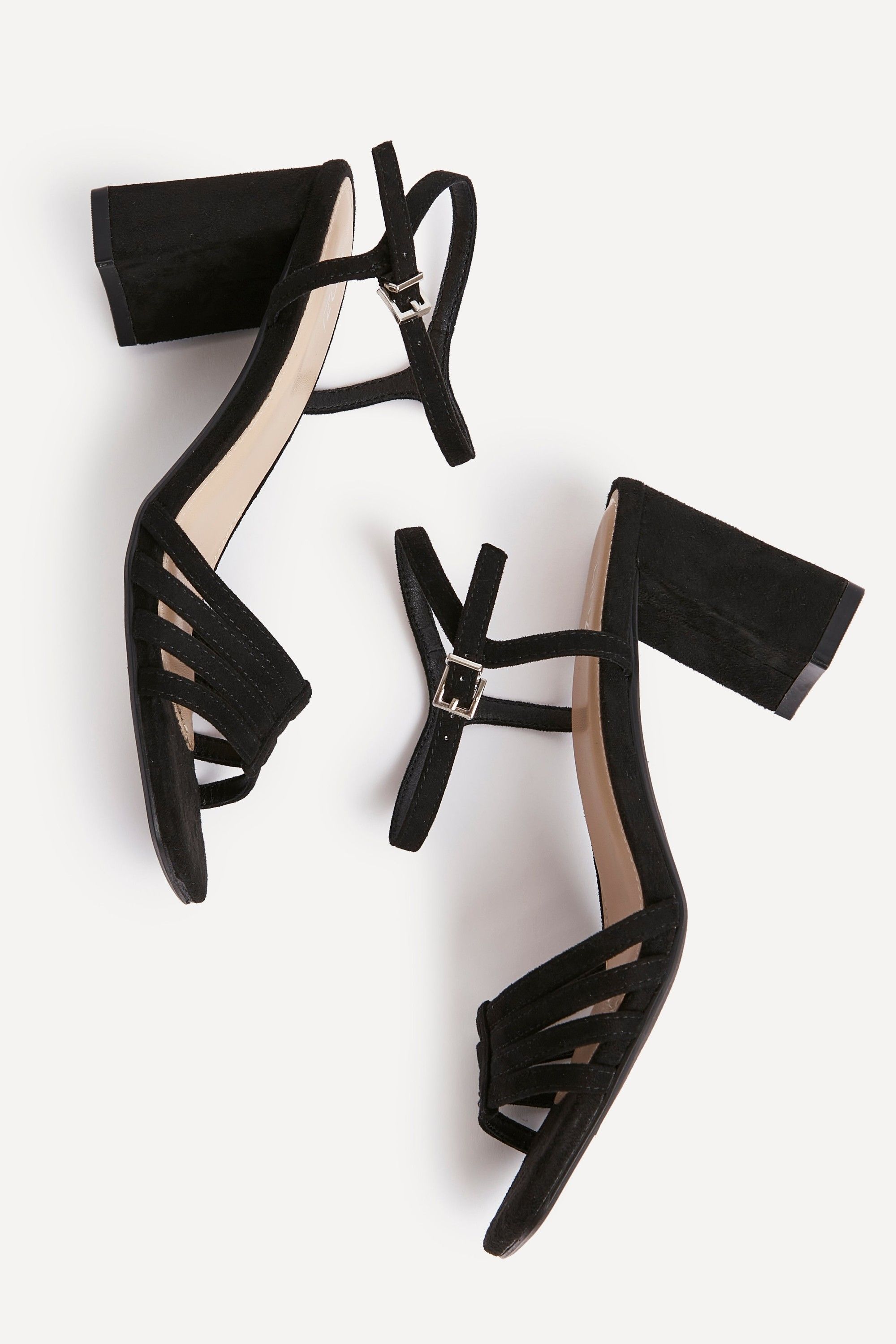 Linzi Annie Black Faux Suede Strappy Block Heel image 5