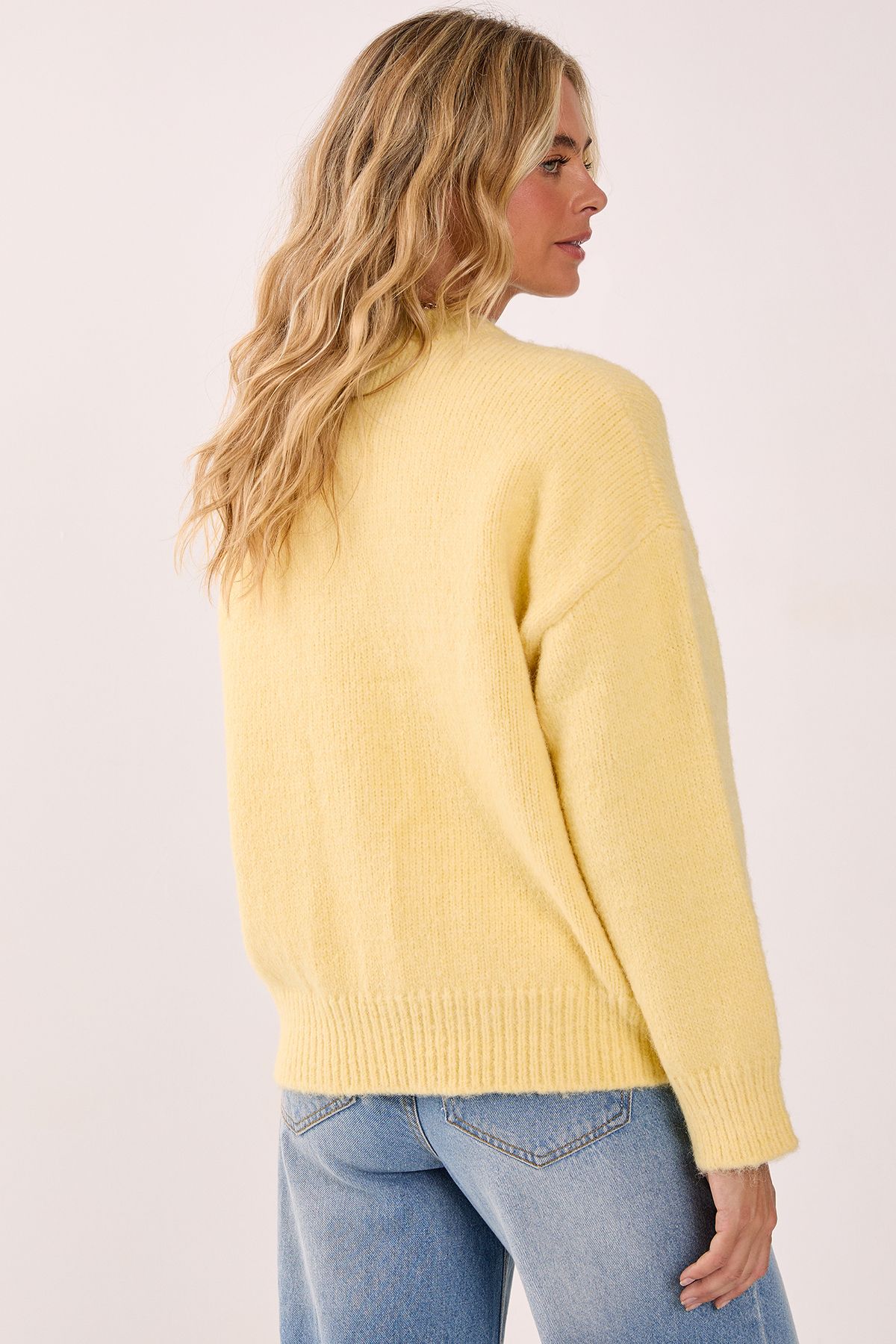 NastyGal Turtleneck Jumper Lemon image 3
