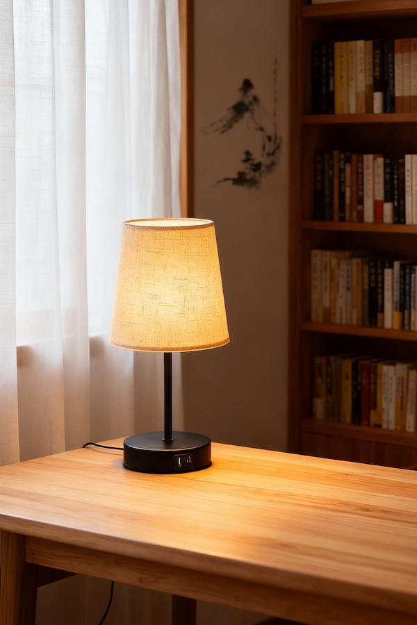 Living and Home Modern Table Lamp with Remote Control