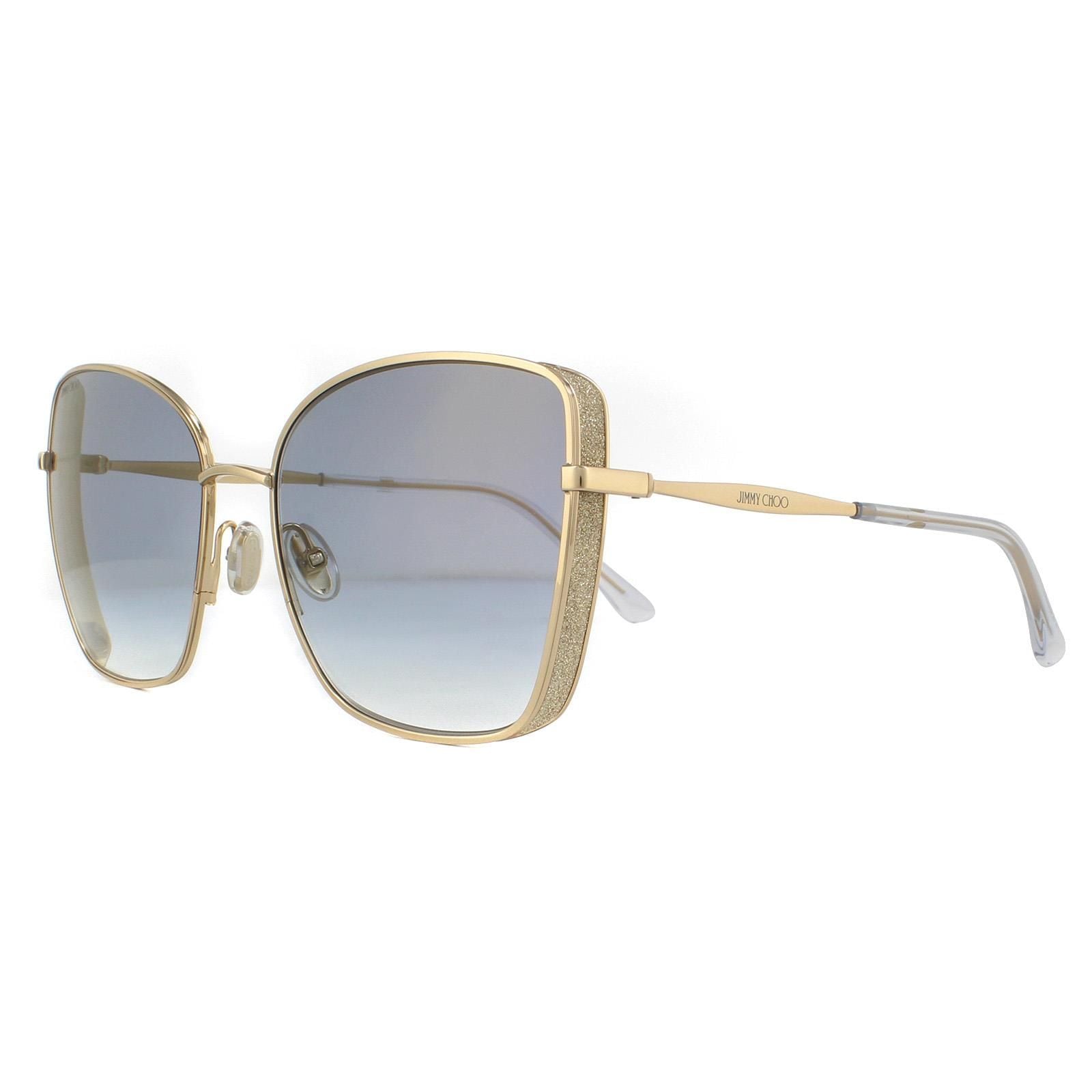 Jimmy Choo Square Rose Gold Blue Gradient Sunglasses image 2
