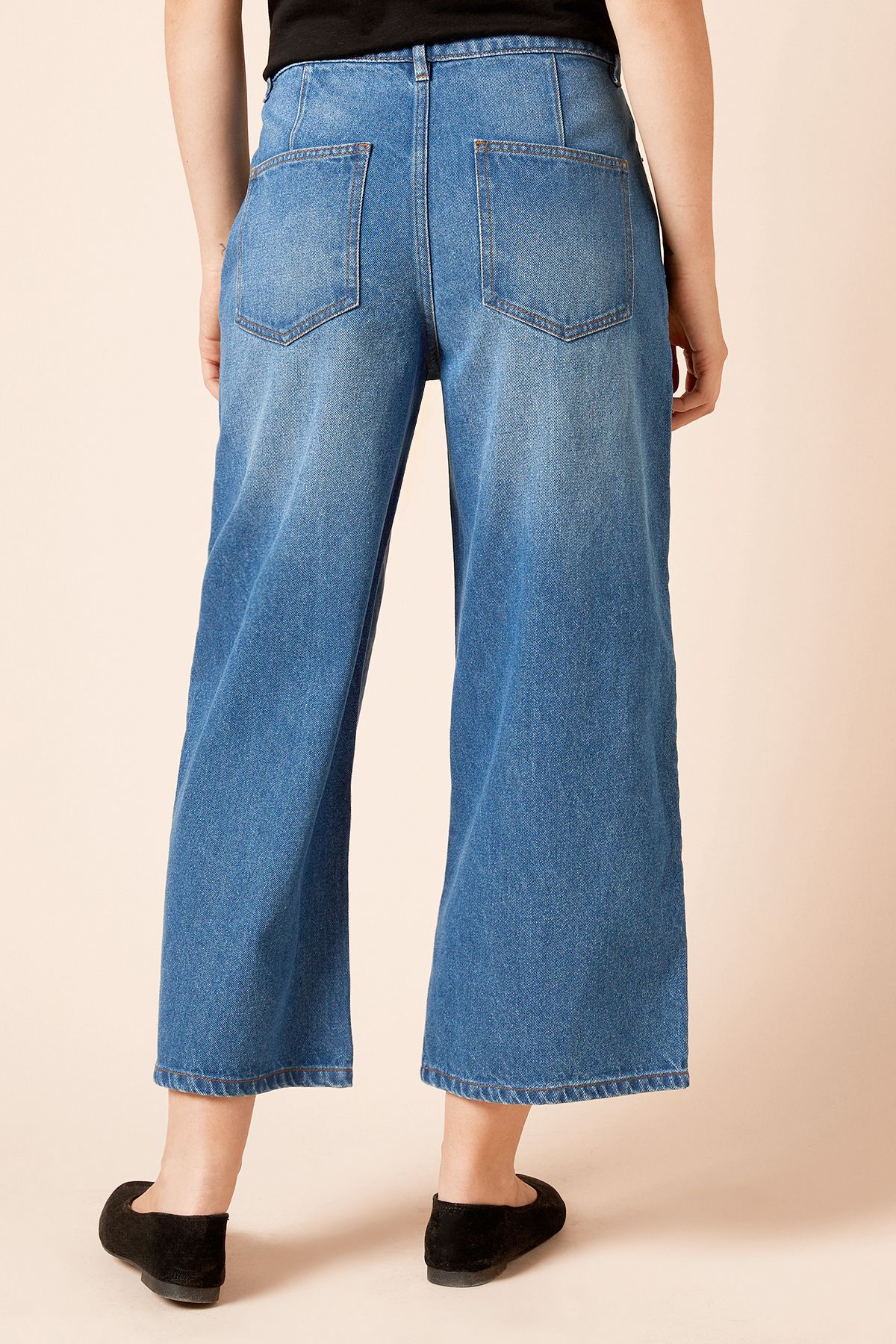 Dorothy Perkins Denim Culotte Jeans Mid Wash image 3