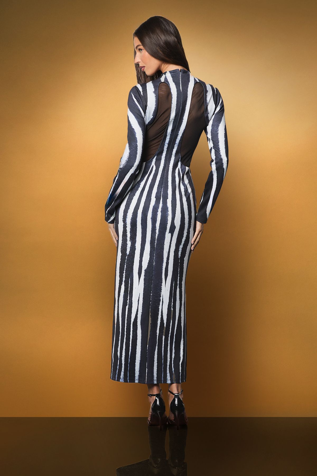 Coast Coast Muse Zebra Printed Maxi Dress Mono image 3