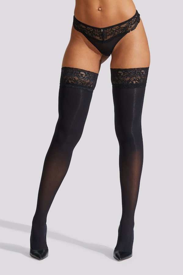 Ann Summers Lace Welt Opaque Hold Ups