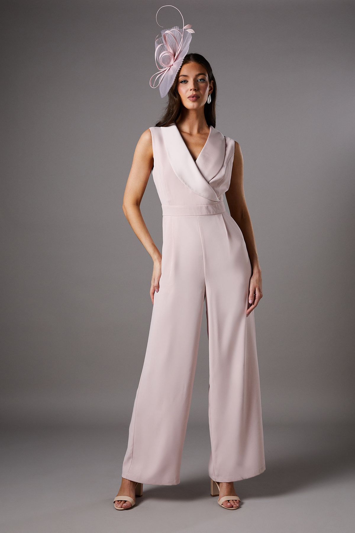 Coast Crepe Wrap Jumpsuit Blush image 1
