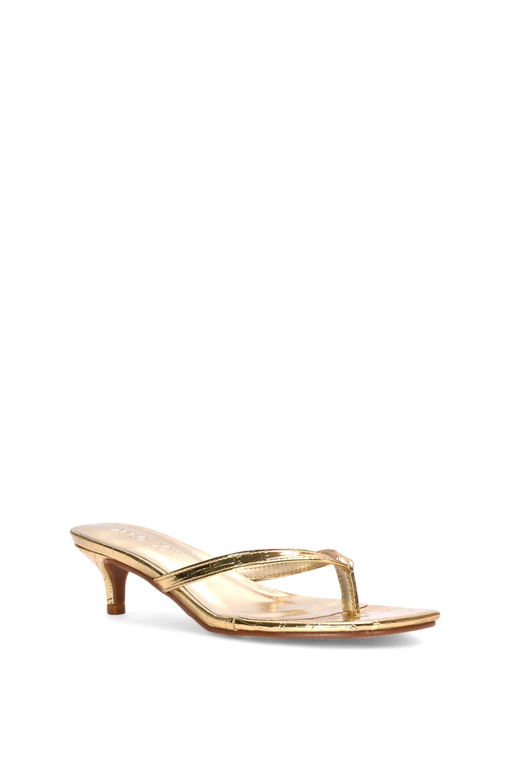 XY London 'Jane' Toe Post Low Kitten Heel Mule Sandal Shoes image 2