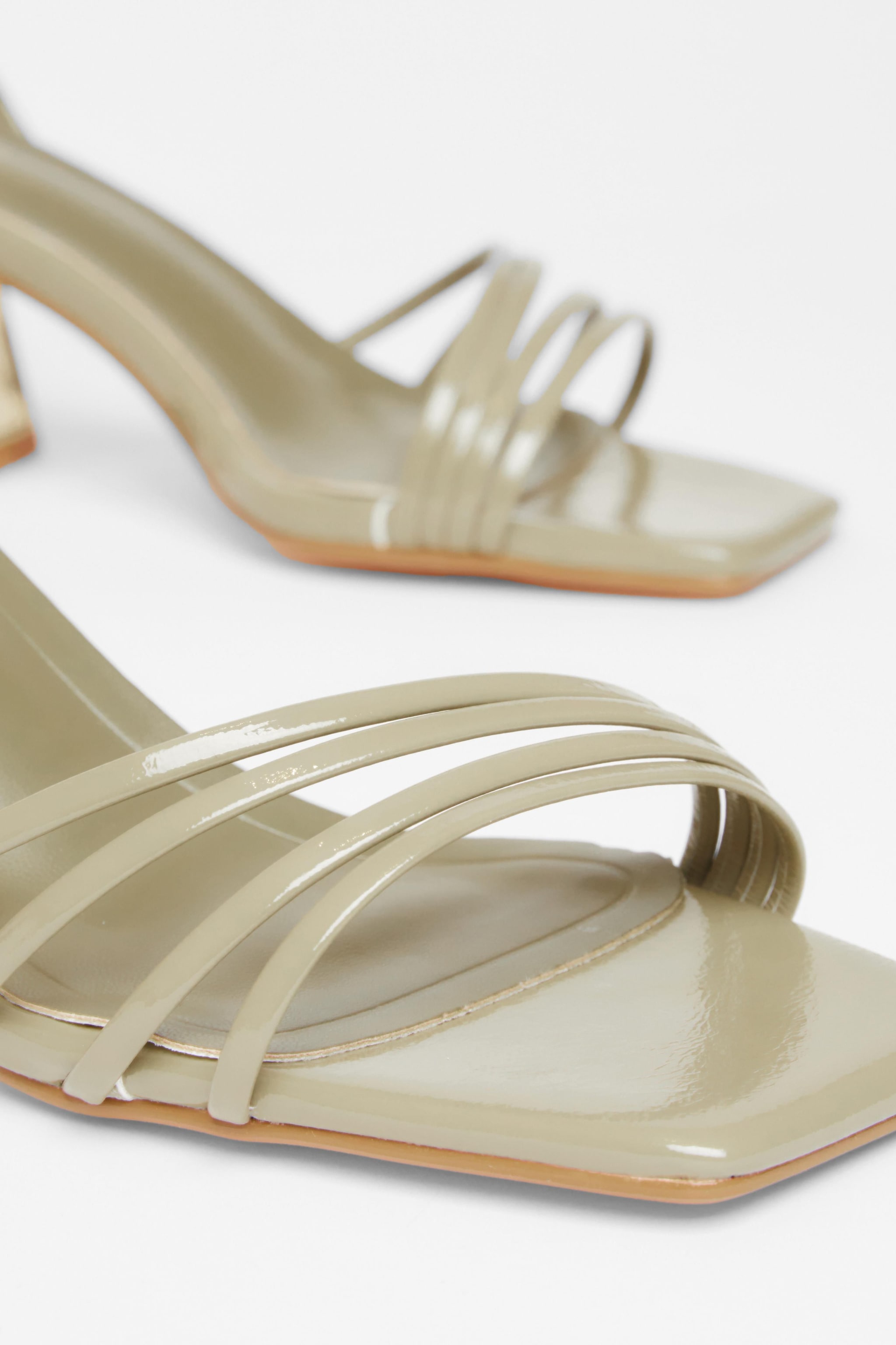 Quiz Khaki Strappy Heels image 4