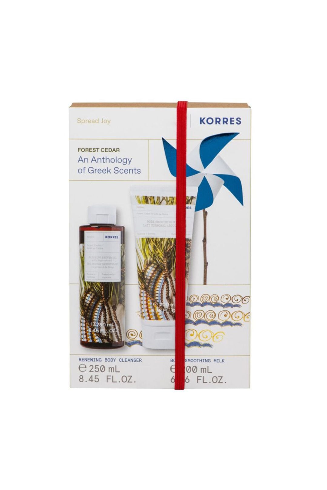 Korres Forest Cedar Shower Gel 250ml & Body Milk 200ml Gift Set Multi image 1