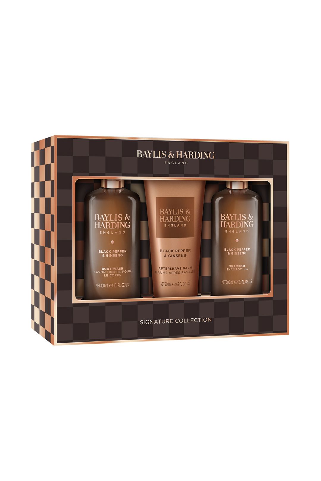 Baylis & Harding Black Pepper & Ginseng Men's Luxury Bathing Trio Gift Set Multi image 2